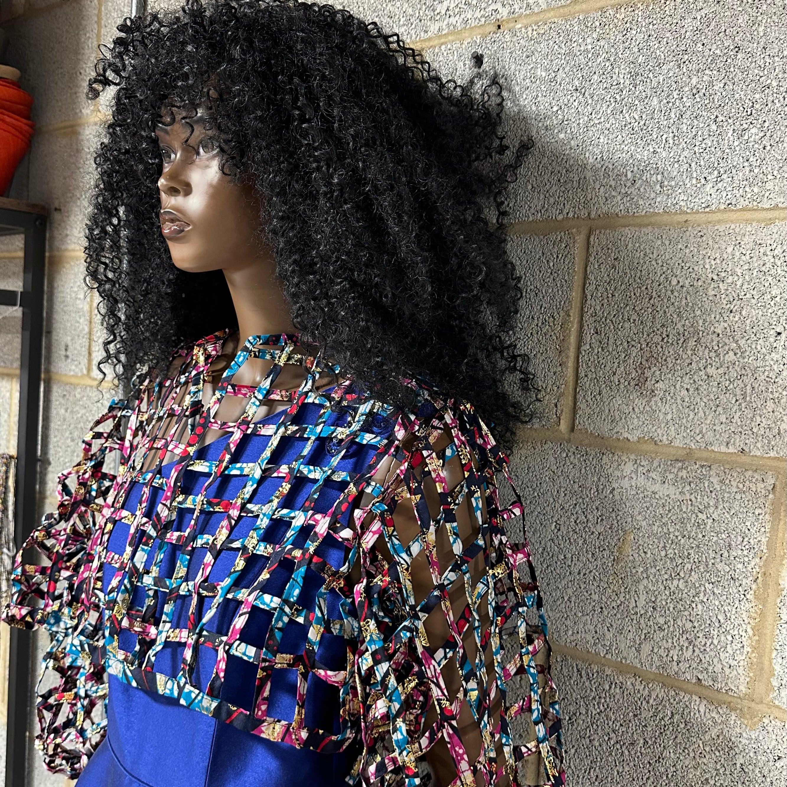 Ankara laced / Net short top/Coverup - trufacebygrace
