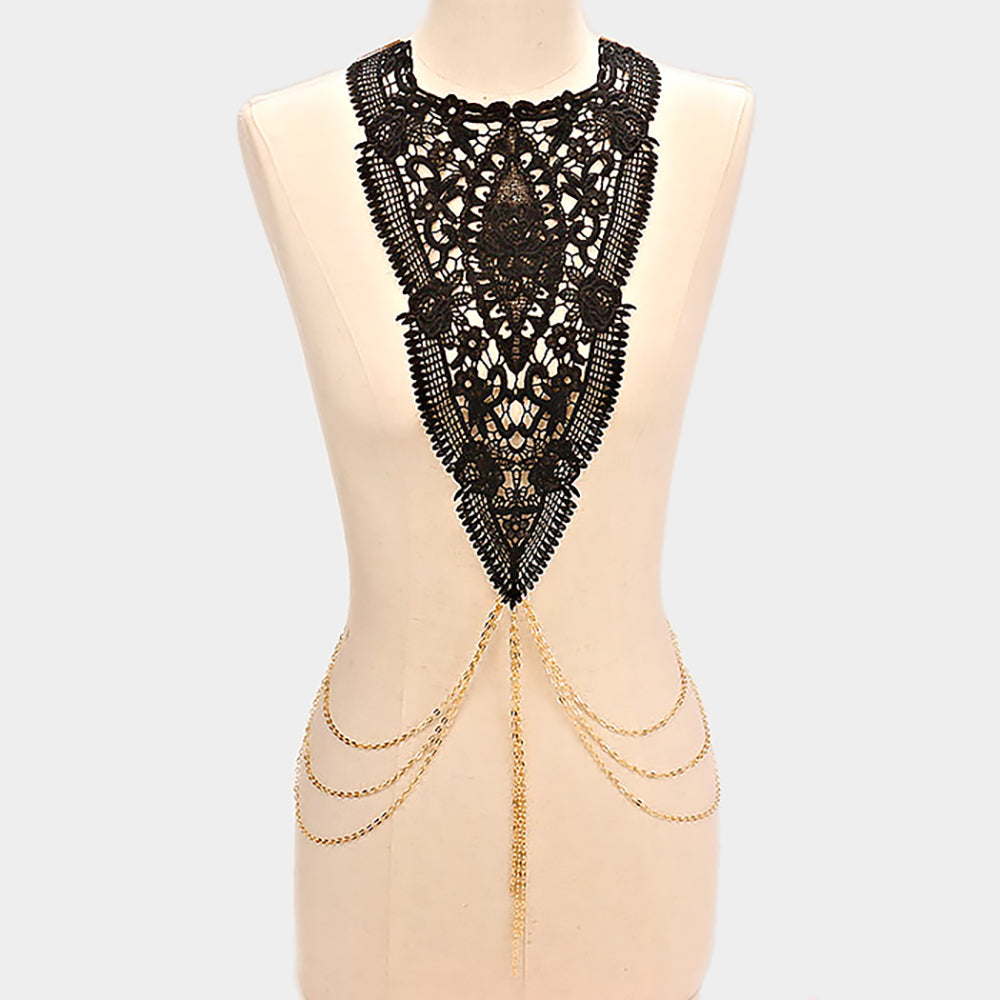 Sample: Midnight Allure Lace Necklace