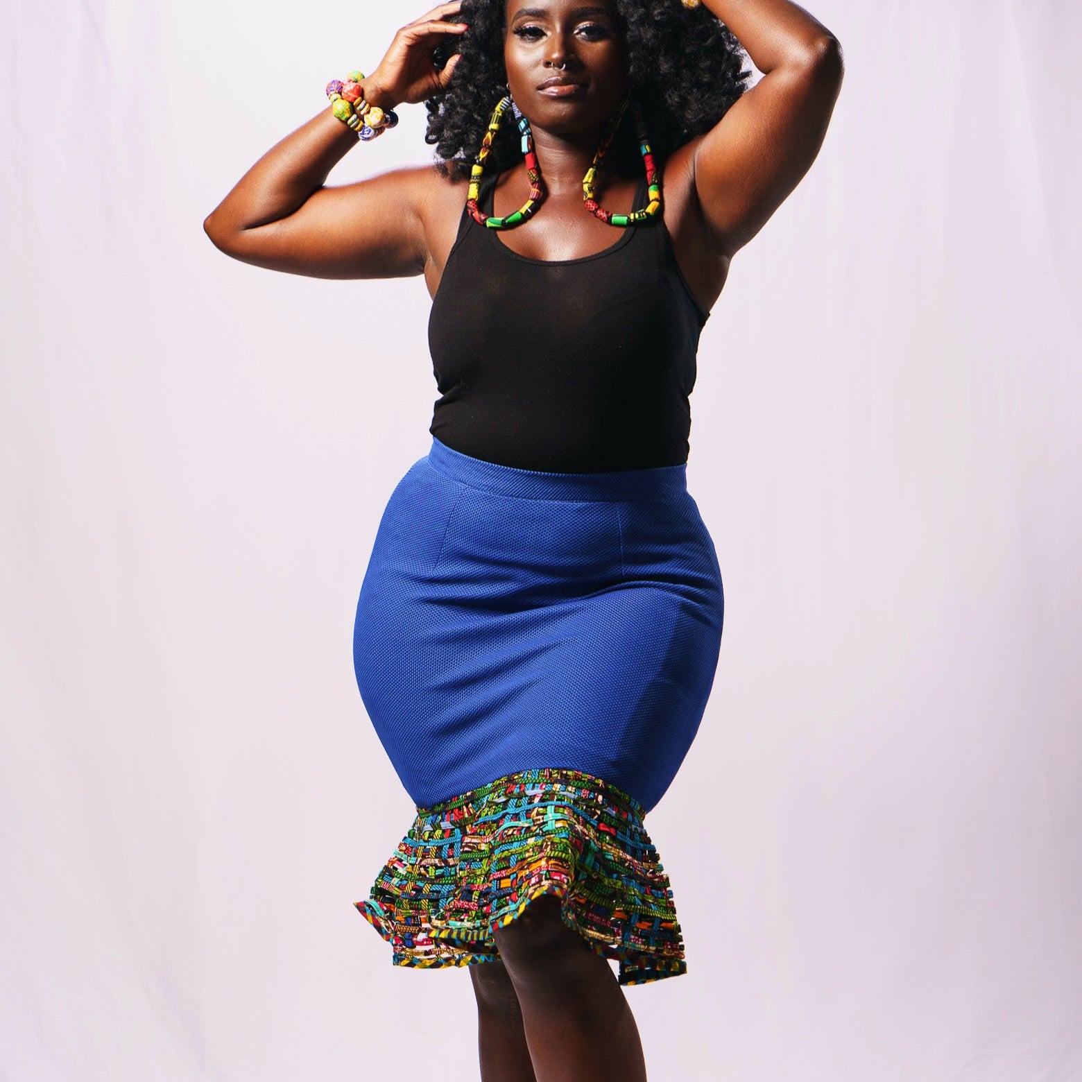 60% OFF Abena Chloe Stretch and Ankara Skirt - Trufacebygrace