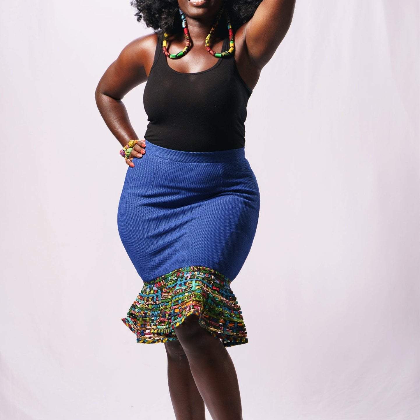 60% OFF Abena Chloe Stretch and Ankara Skirt - Trufacebygrace