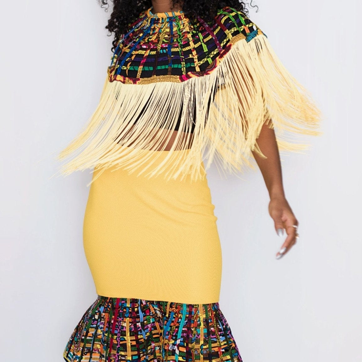 60% OFF Abena Chloe Stretch and Ankara Skirt - Trufacebygrace
