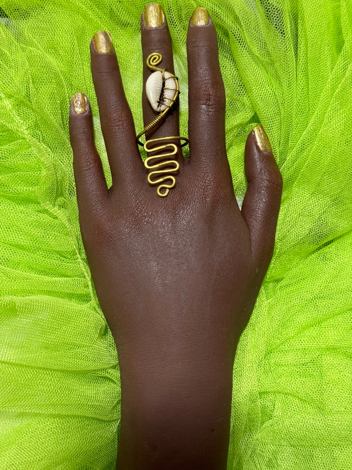 Adjustable Cowry Shell Rings