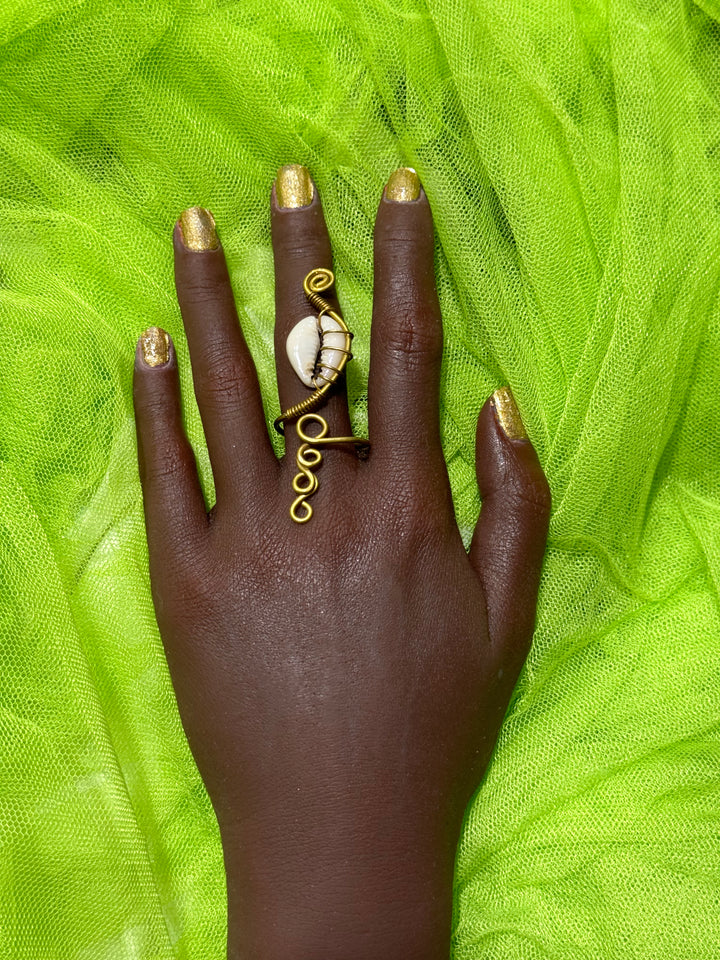 Adjustable Cowry Shell Rings
