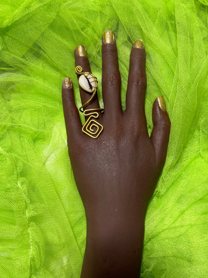 Adjustable Cowry Shell Rings