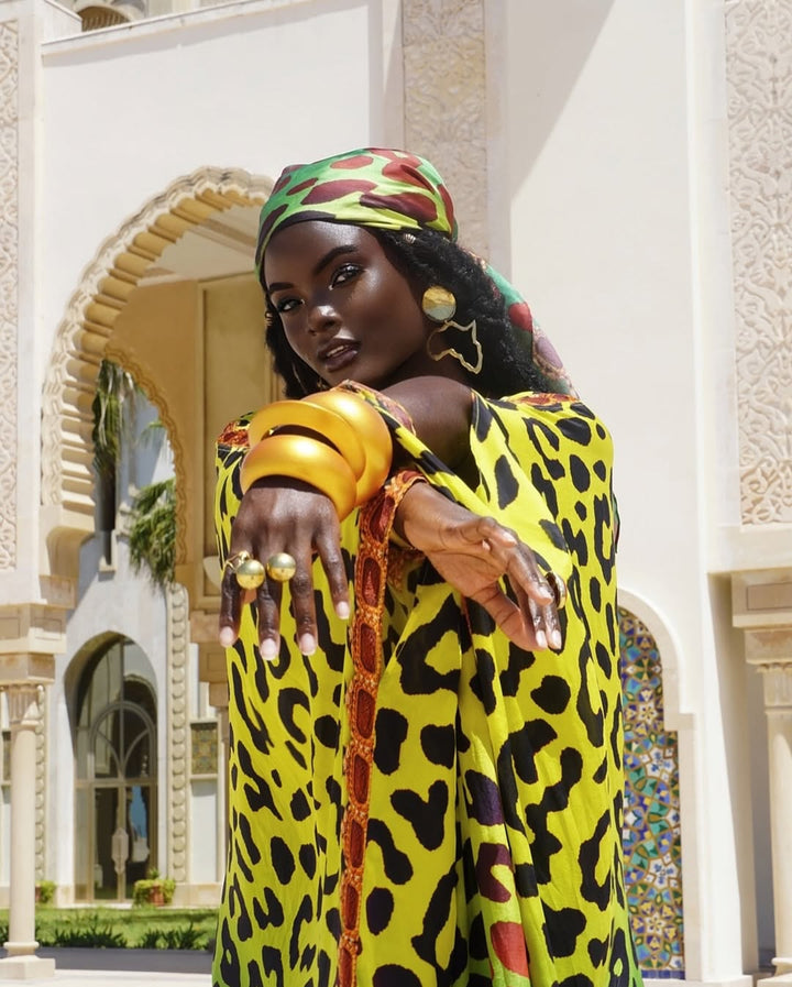 Textured Brass Dome with Africa Map Earrings