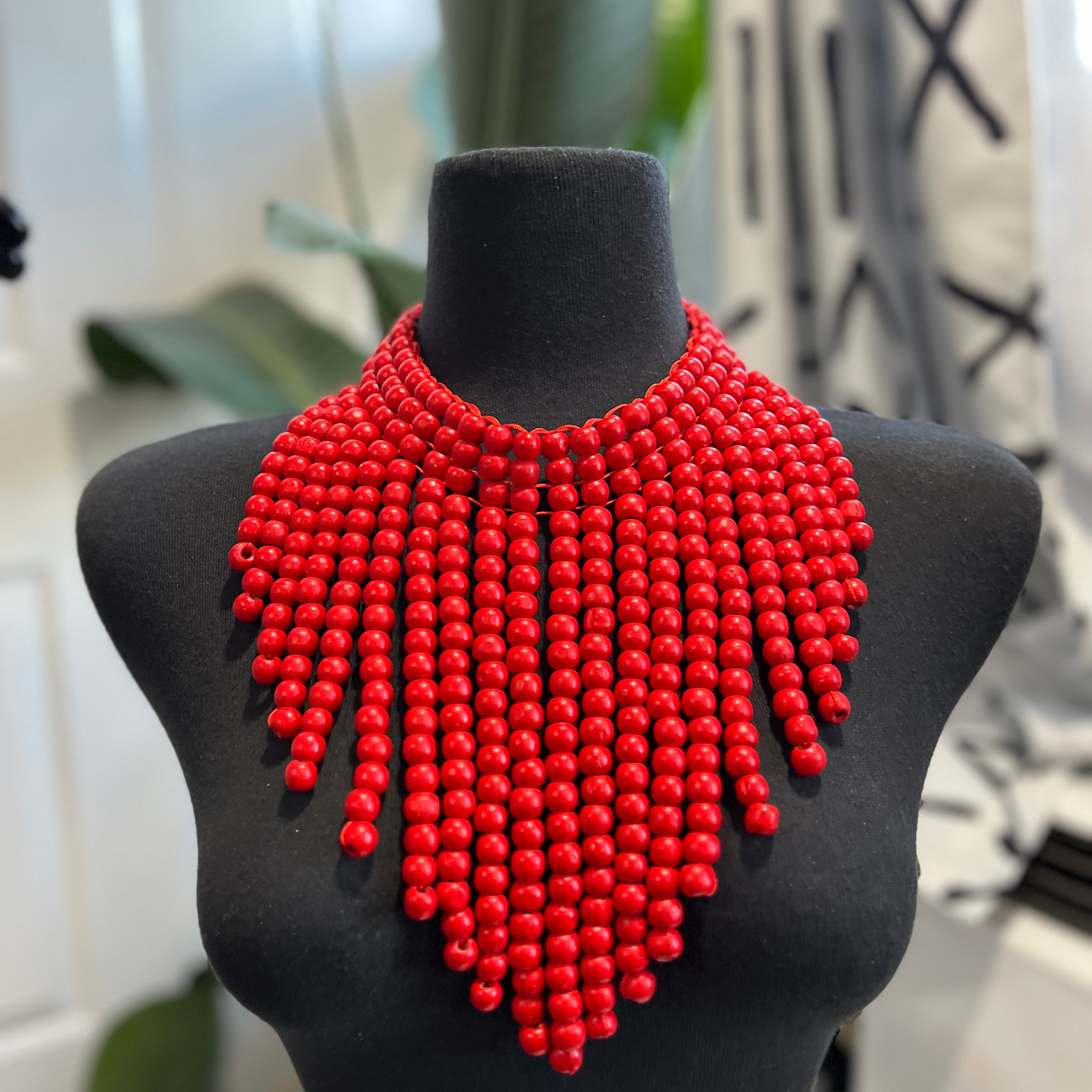Naka Wooden beads necklace - Trufacebygrace