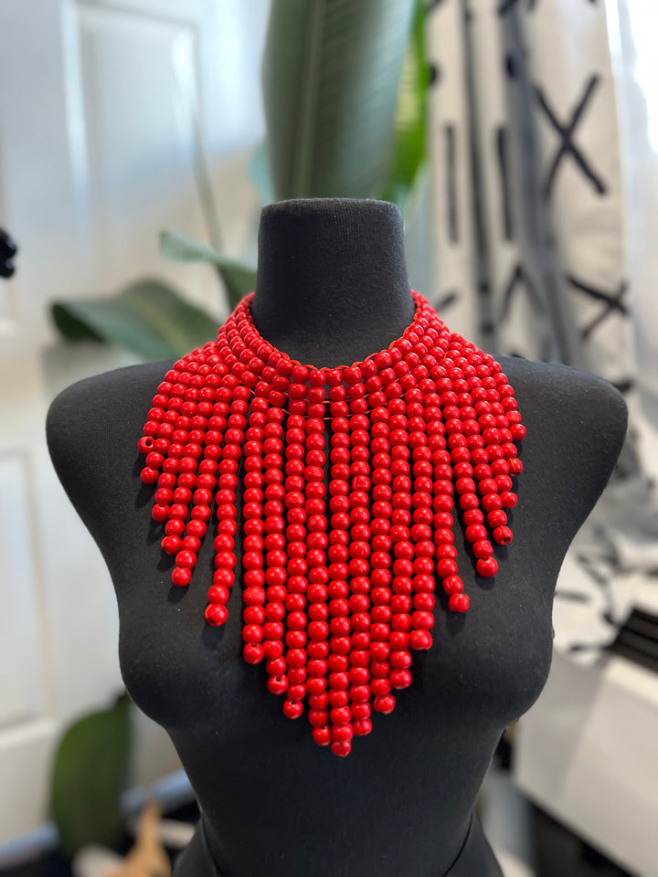 Naka Wooden beads necklace - Trufacebygrace