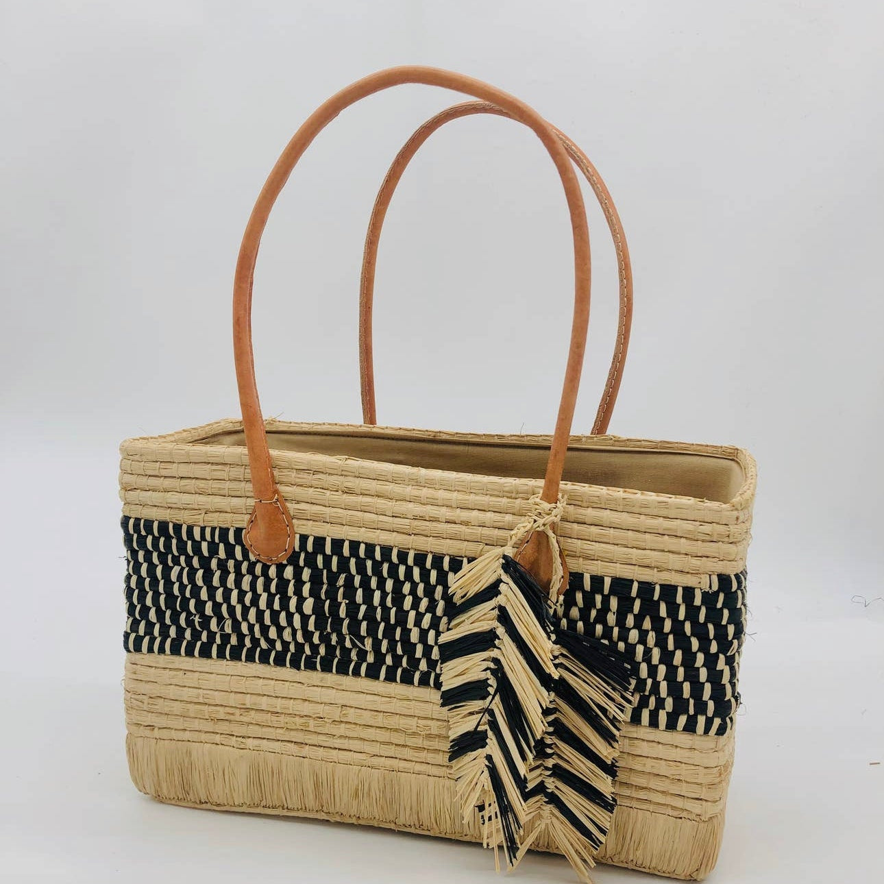 Abe Raffia Beach Bag - Trufacebygrace