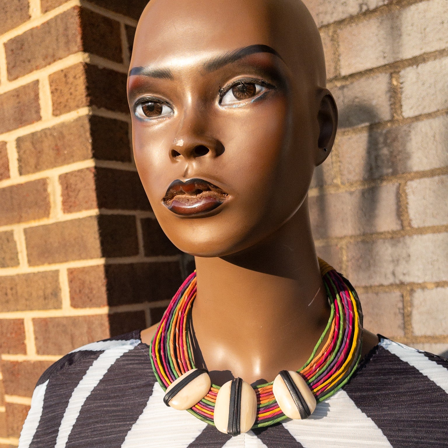 Abonteng Leather and Horn Necklace - Trufacebygrace