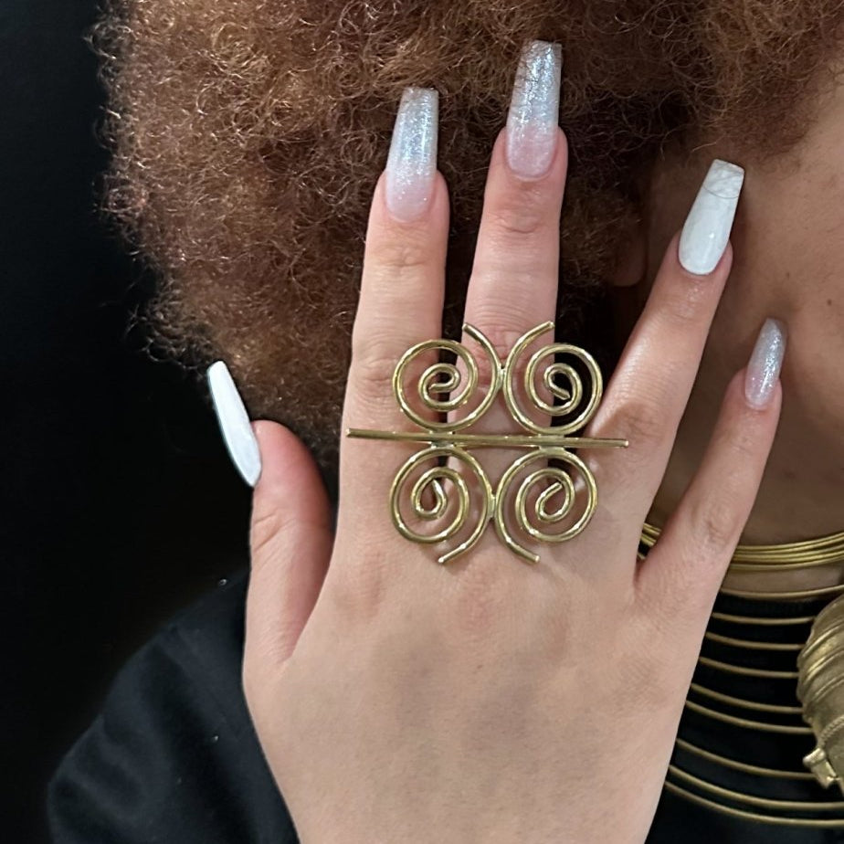 Adinkra symbol Dweninmmen Ring - Trufacebygrace