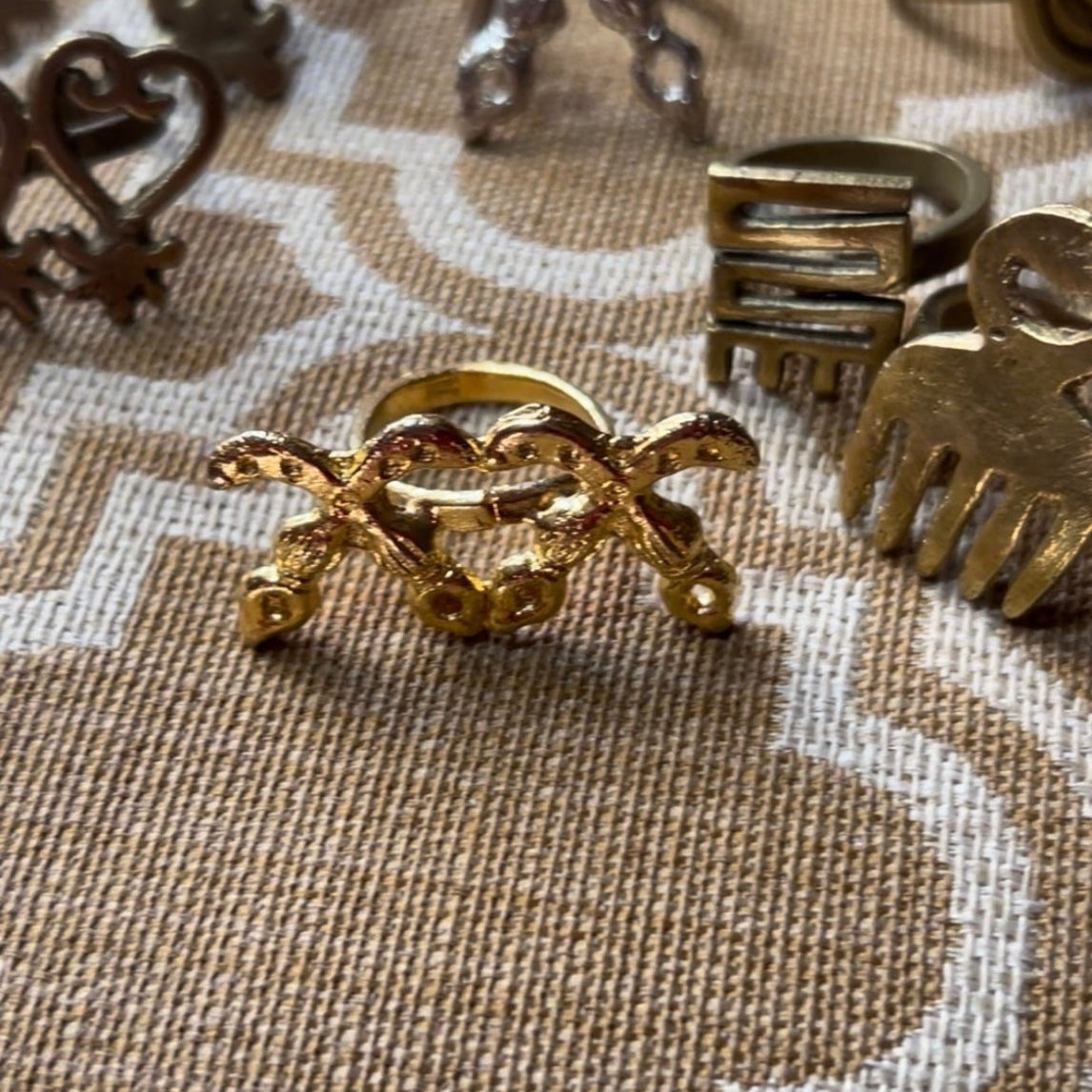 Adinkra Symbols Rings - Trufacebygrace