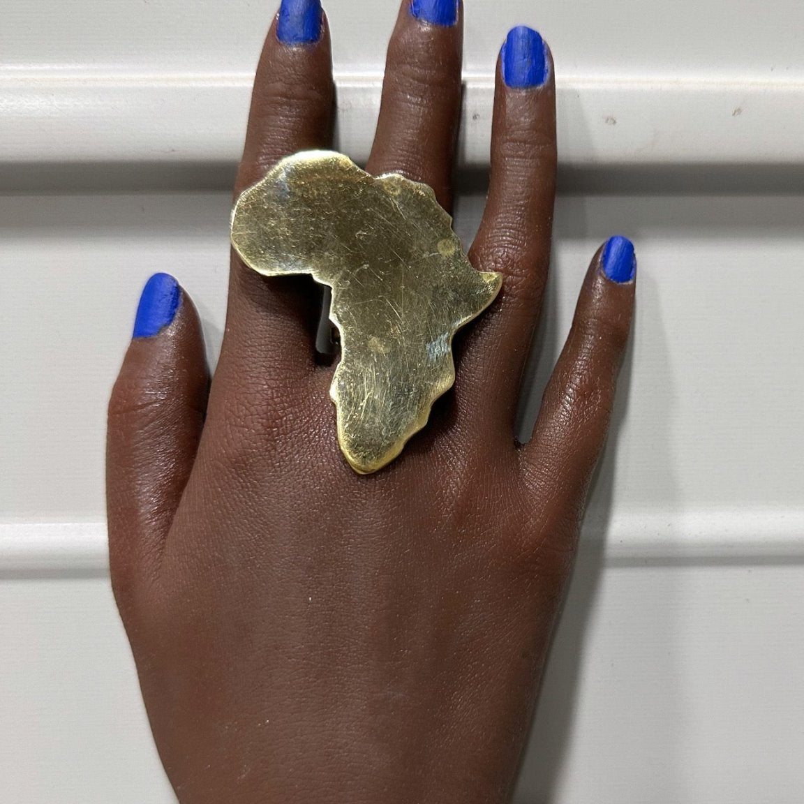 Adjustable African Map Brass Rings - Trufacebygrace