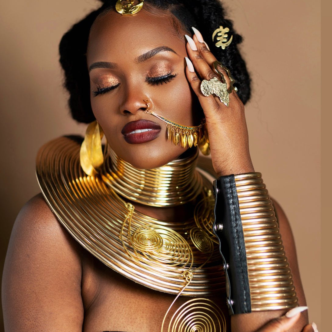 Adjustable African Map Brass Rings - Trufacebygrace