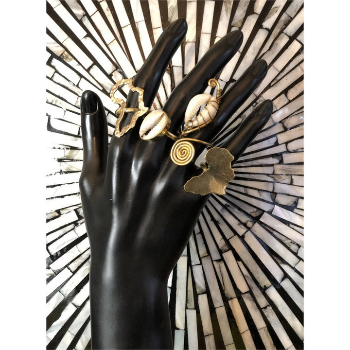 Adjustable Cowrie Shell Rings - Trufacebygrace