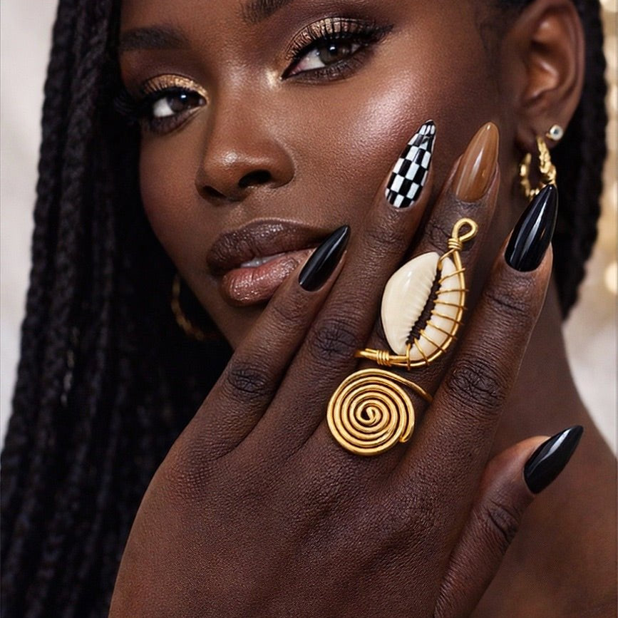 Adjustable Cowry Shell Rings - Trufacebygrace