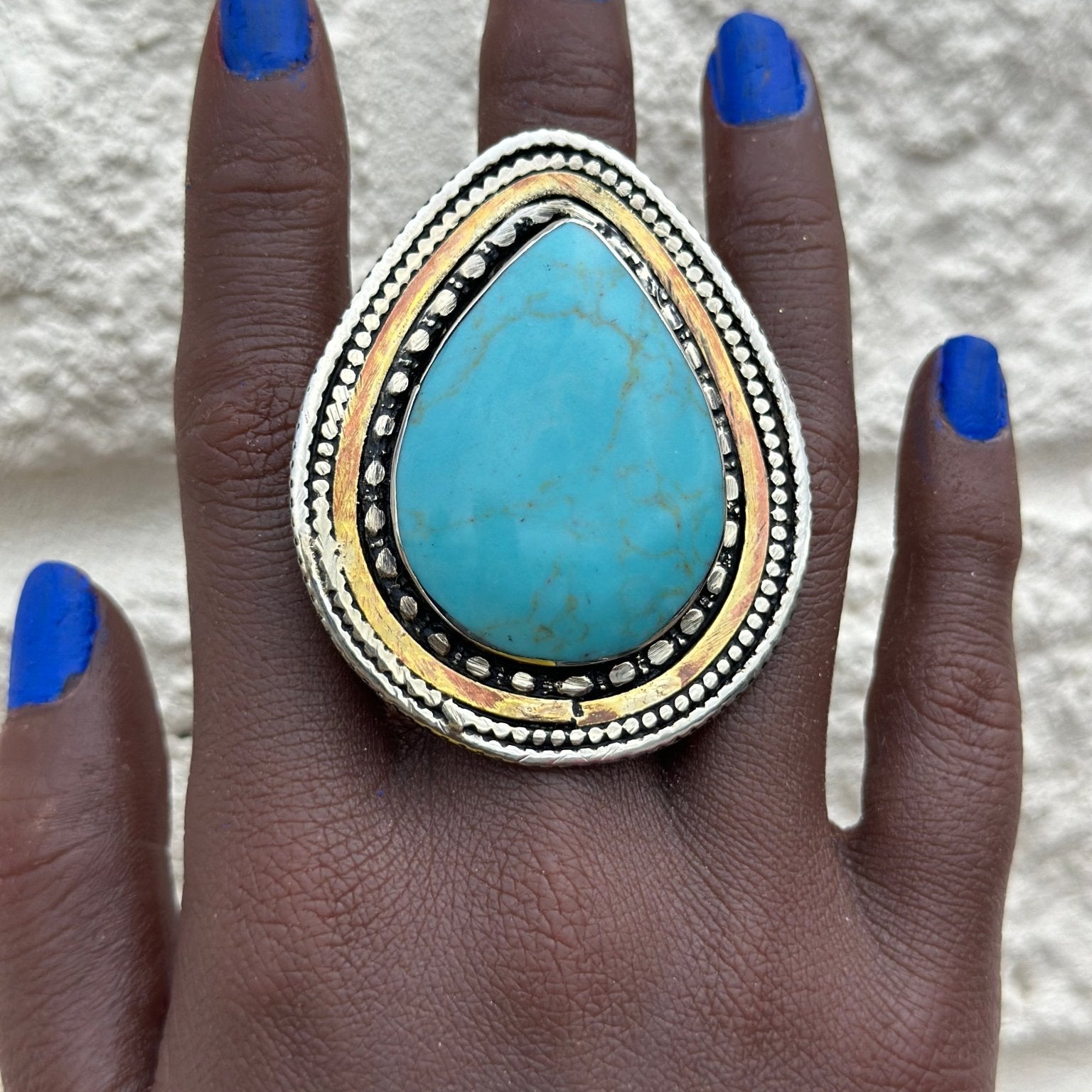 Aduta Vintage Pear - shaped Adjustable Rings - Trufacebygrace