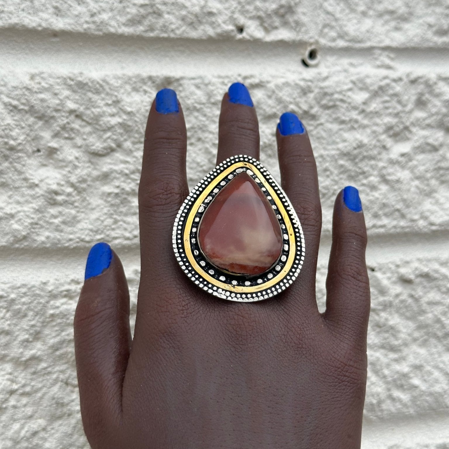 Aduta Vintage Pear - shaped Adjustable Rings - Trufacebygrace