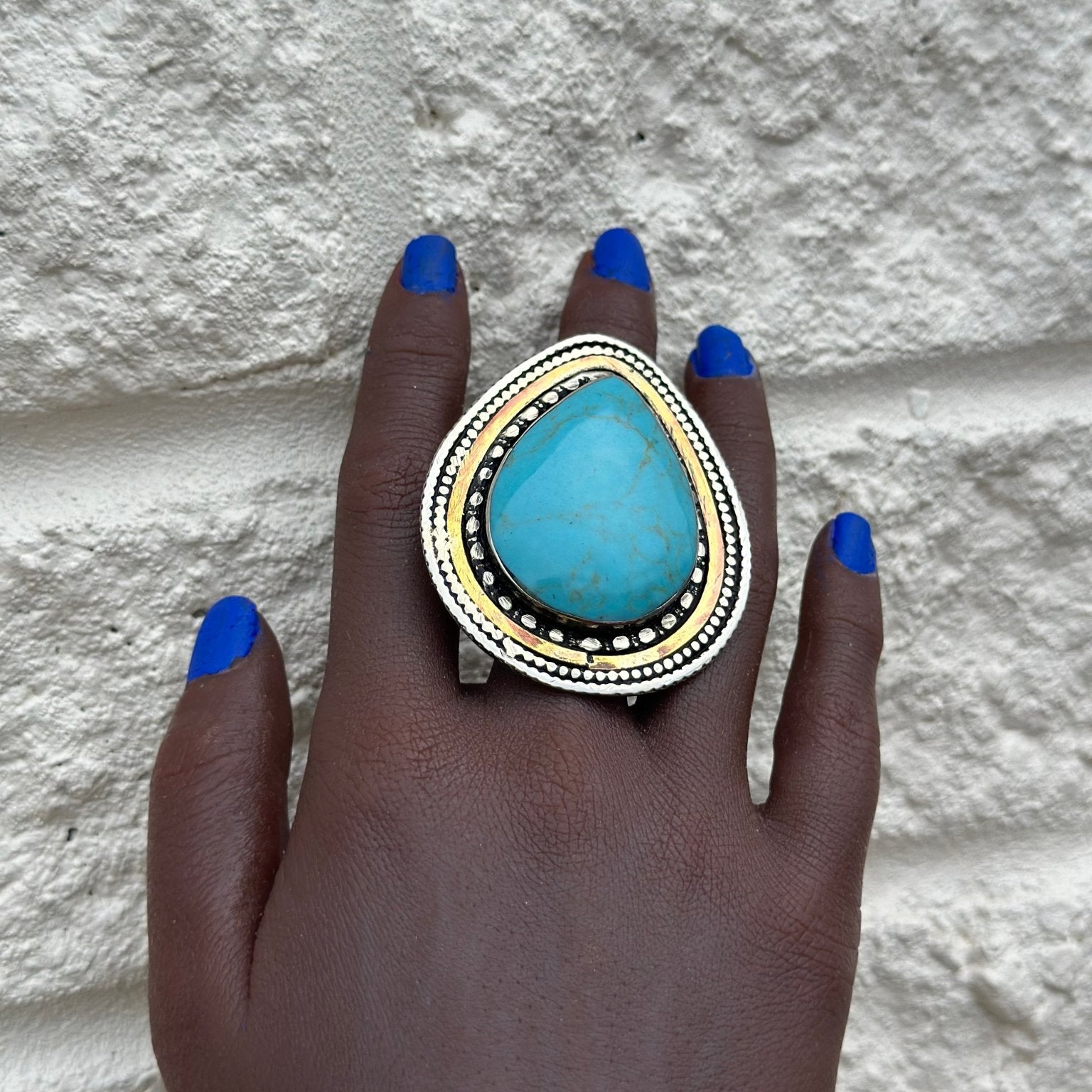 Aduta Vintage Pear - shaped Adjustable Rings - Trufacebygrace