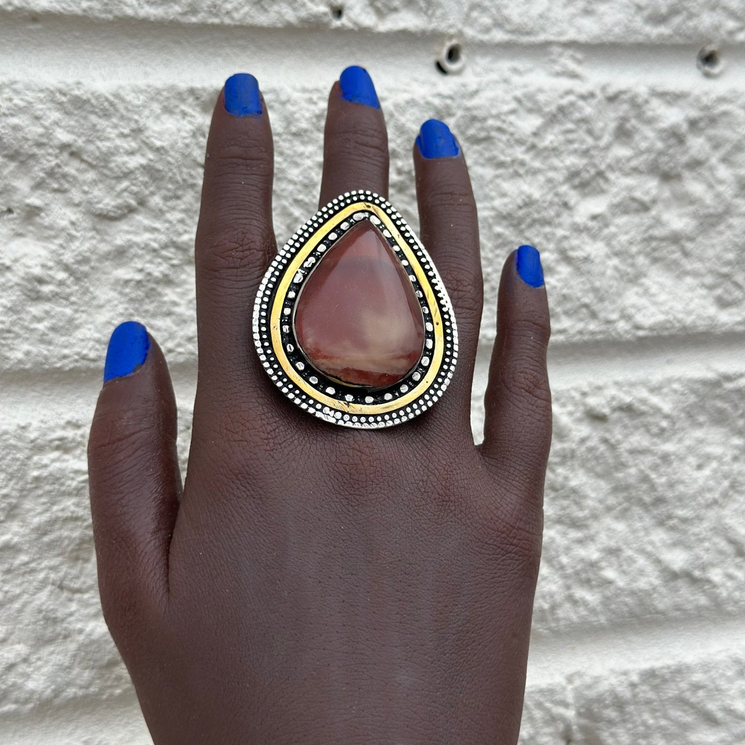 Aduta Vintage Pear - shaped Adjustable Rings - Trufacebygrace