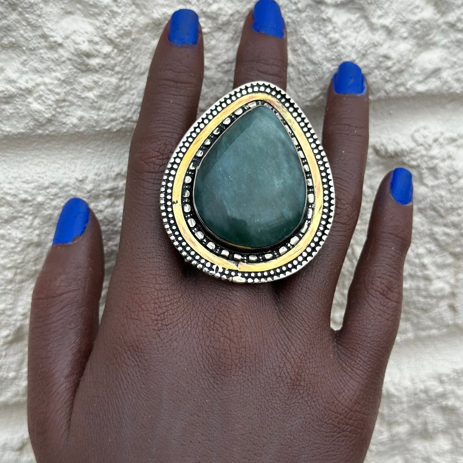 Aduta Vintage Pear - shaped Adjustable Rings - Trufacebygrace