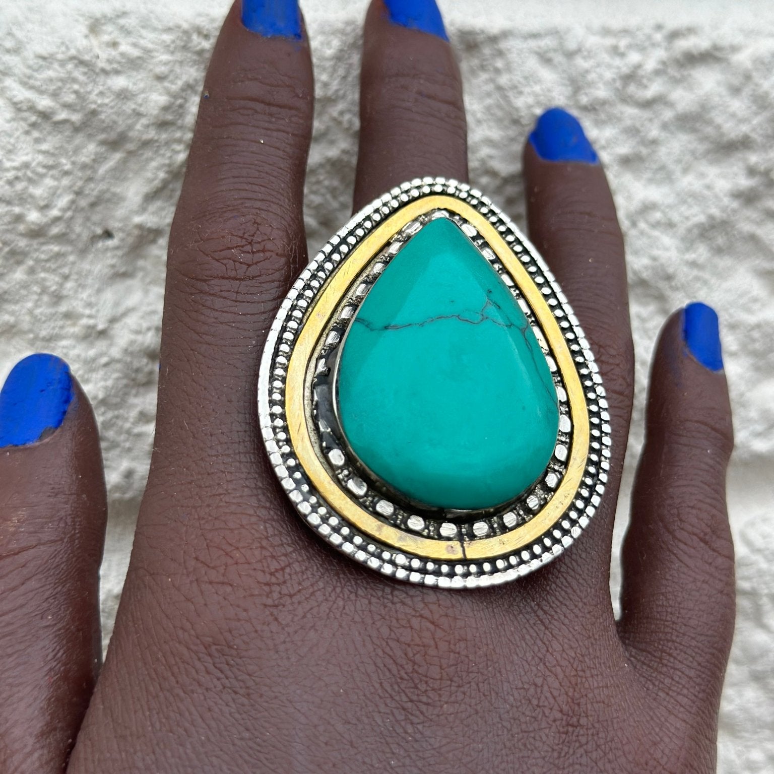 Aduta Vintage Pear - shaped Adjustable Rings - Trufacebygrace