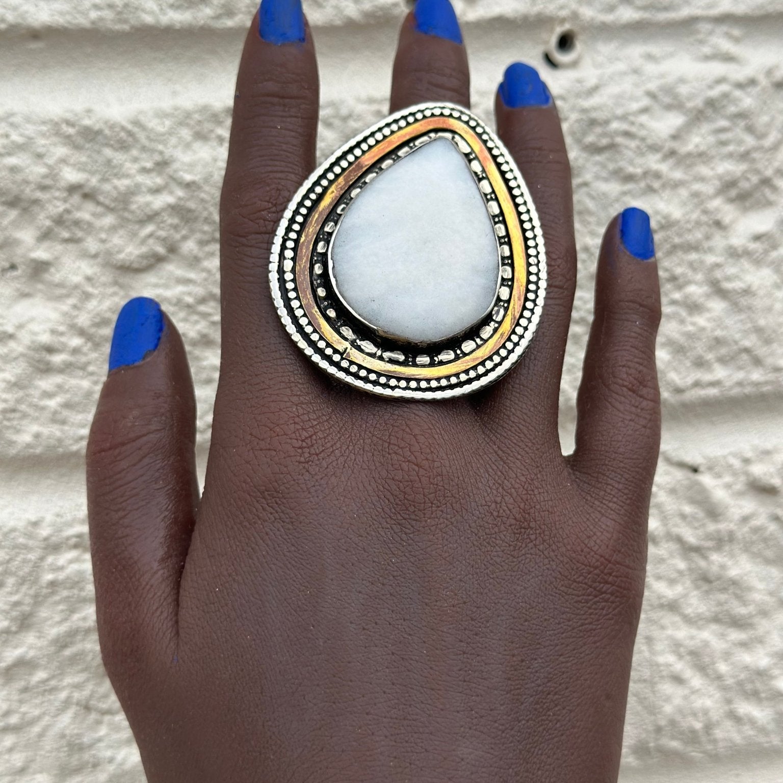 Aduta Vintage Pear - shaped Adjustable Rings - Trufacebygrace