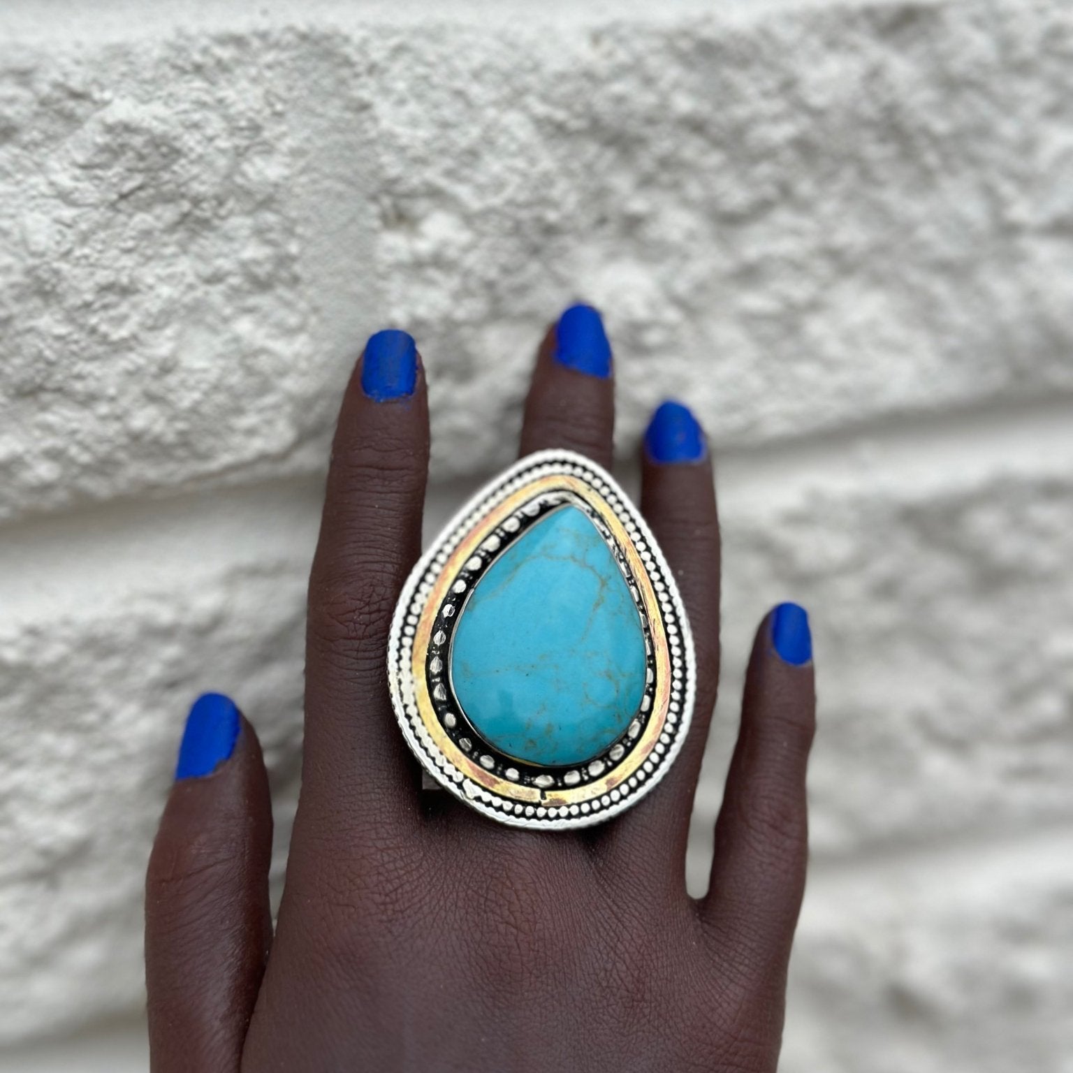Aduta Vintage Pear - shaped Adjustable Rings - Trufacebygrace