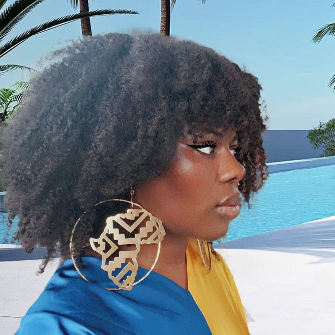 Africa Map laser Cut Earrings - Trufacebygrace