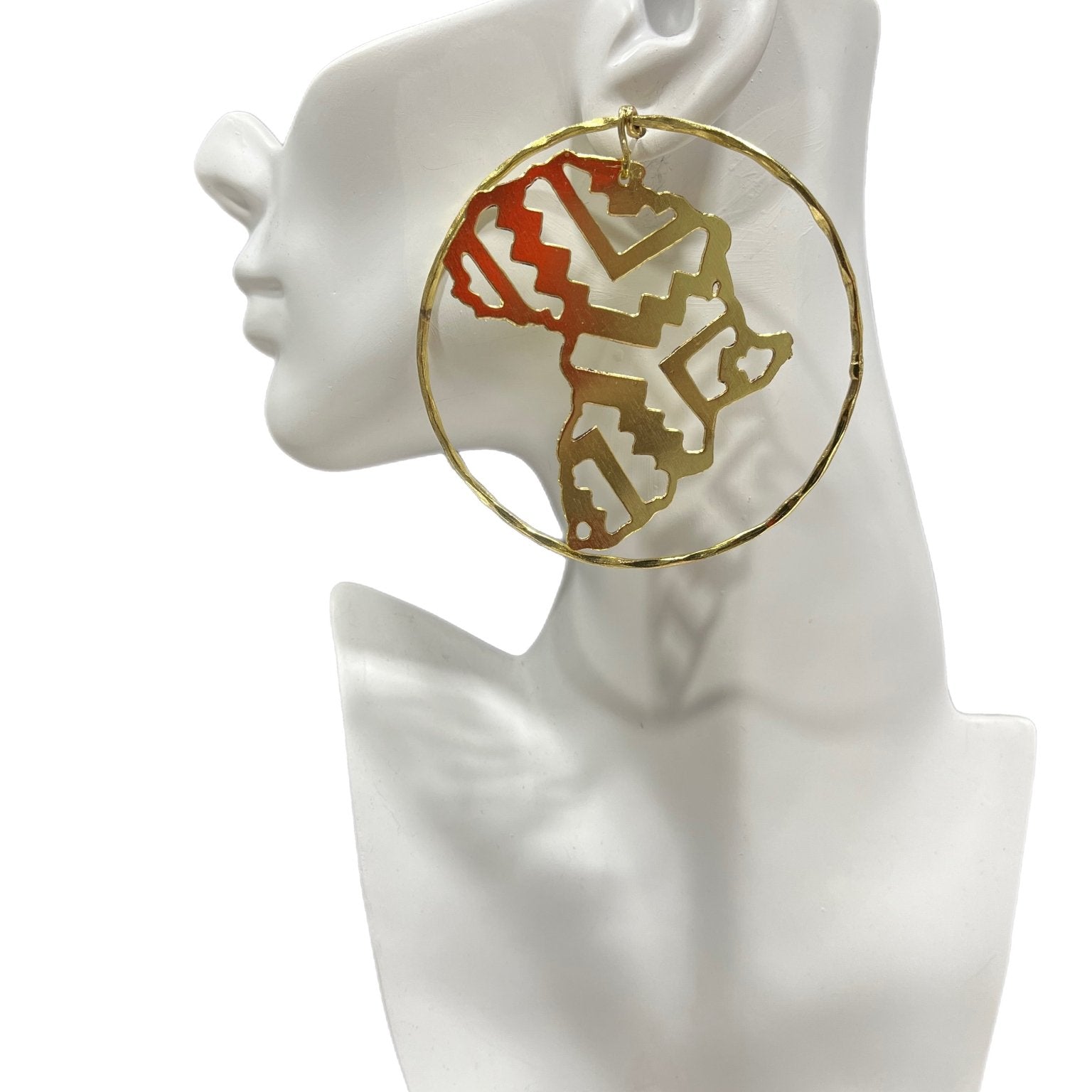 Africa Map laser Cut Earrings - Trufacebygrace