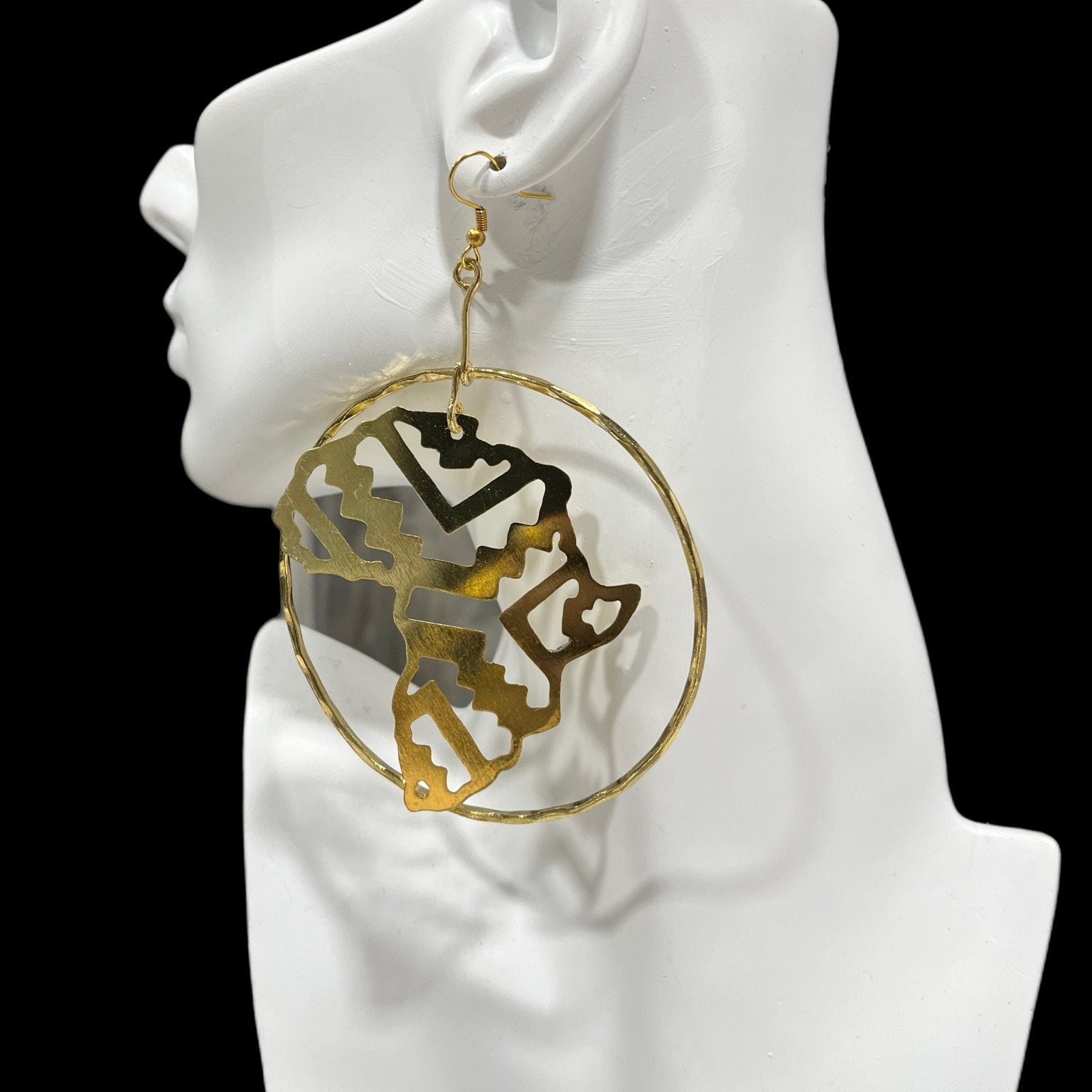 Africa Map laser Cut Earrings - Trufacebygrace