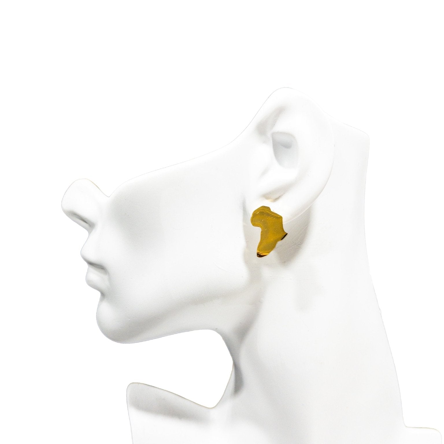 Africa Map Solid Stud Earrings - Trufacebygrace