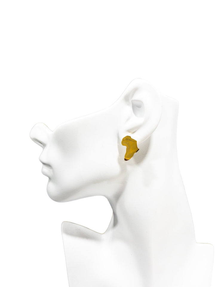Africa Map Solid Stud Earrings - Trufacebygrace