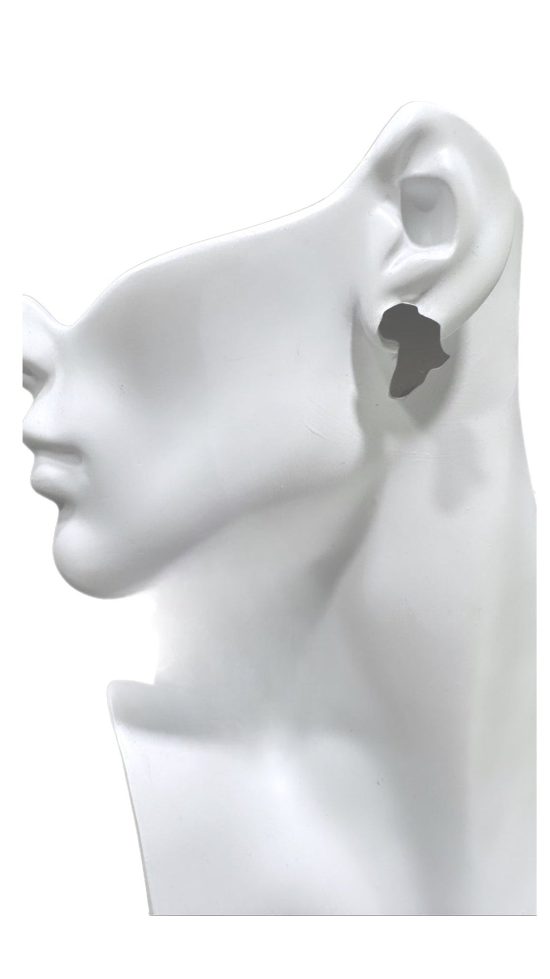 Africa Map Solid Stud Earrings - Trufacebygrace