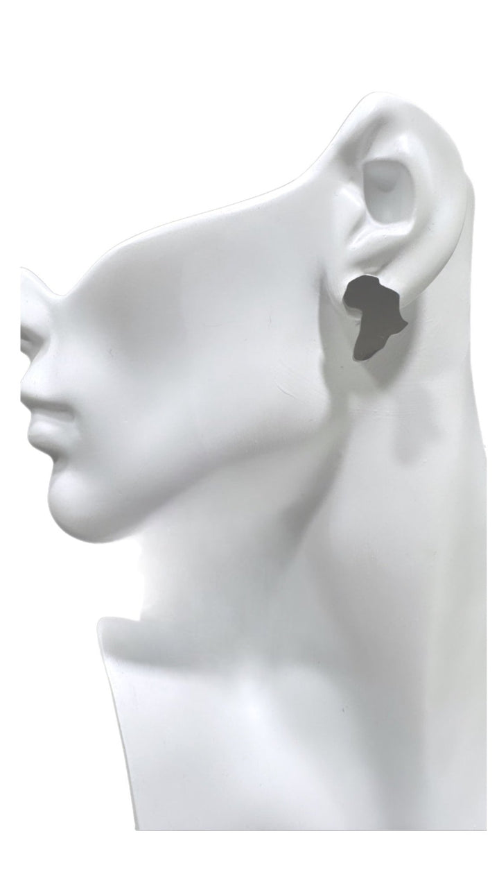 Africa Map Solid Stud Earrings - Trufacebygrace