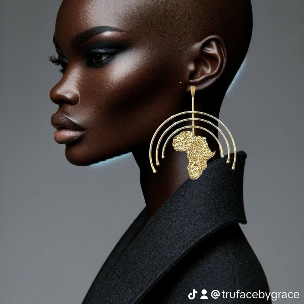 Africa Under the Divine Earrings - Trufacebygrace