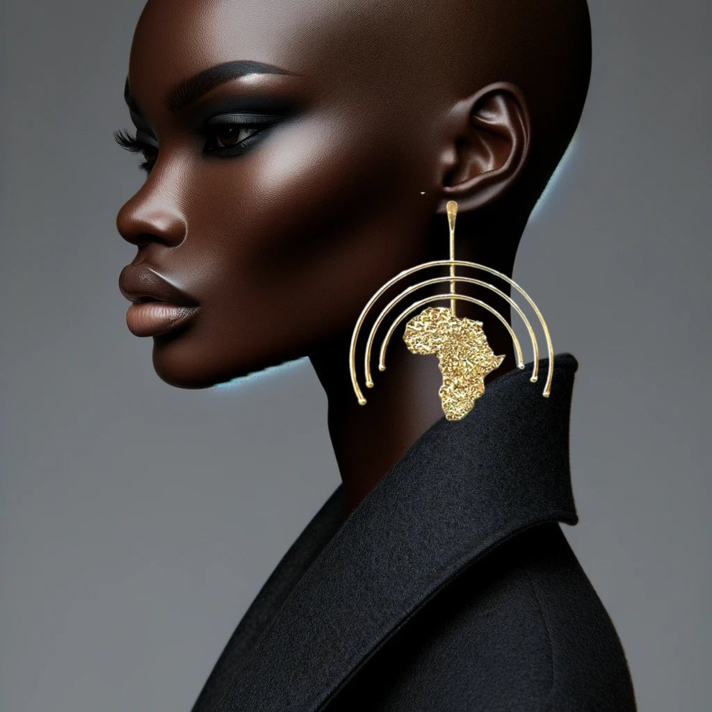 Africa Under the Divine Earrings - Trufacebygrace