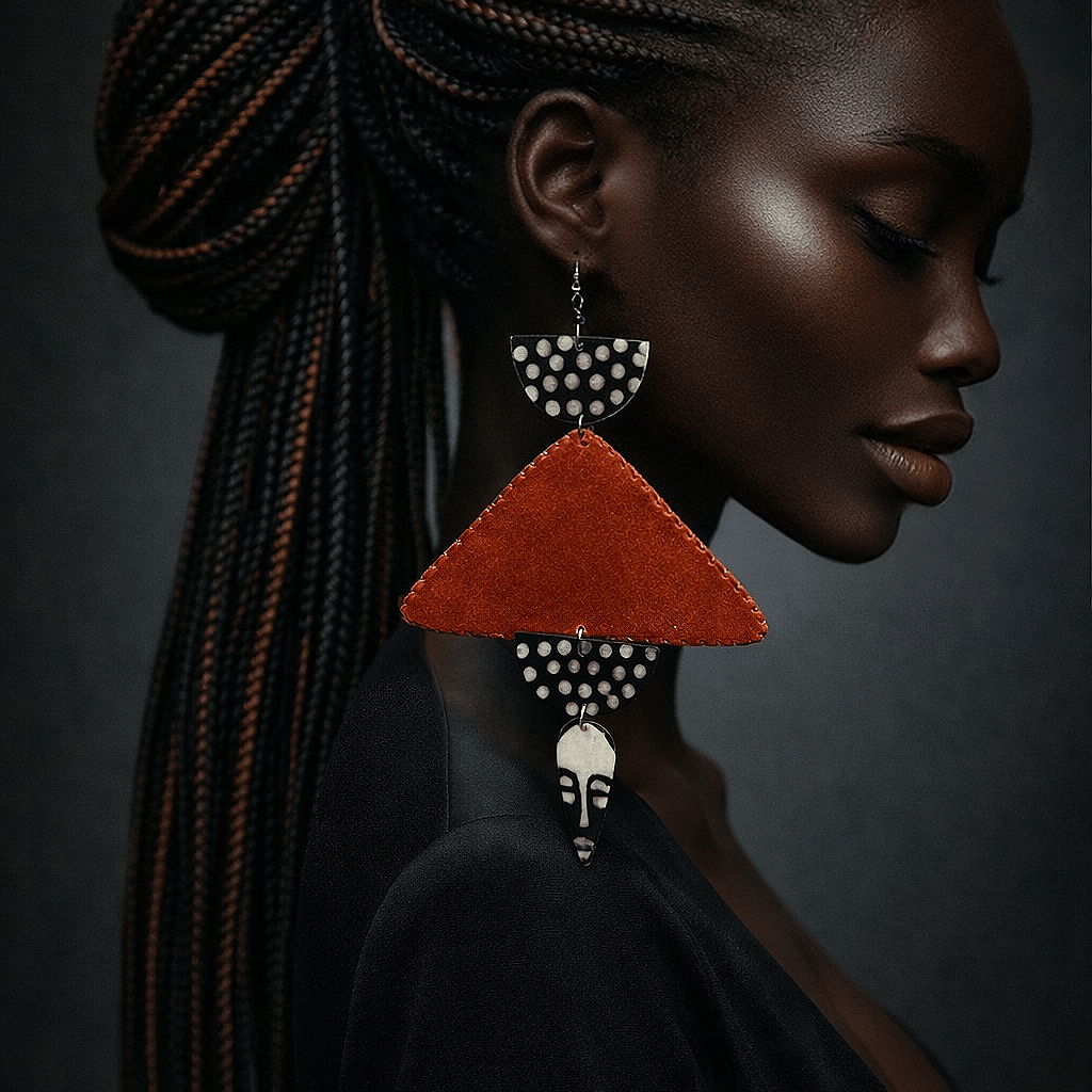 African in my veins horn and wood Earring - Trufacebygrace