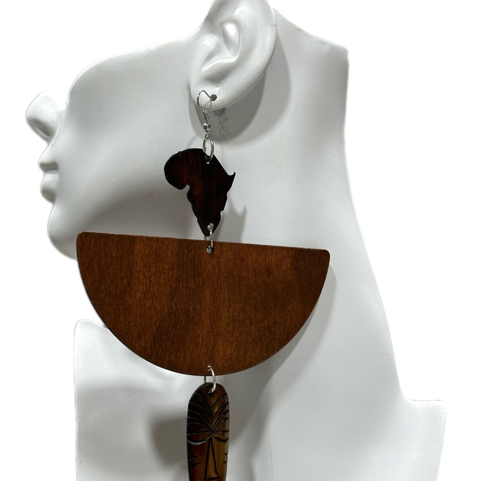 African in my veins horn and wood earrings - Trufacebygrace