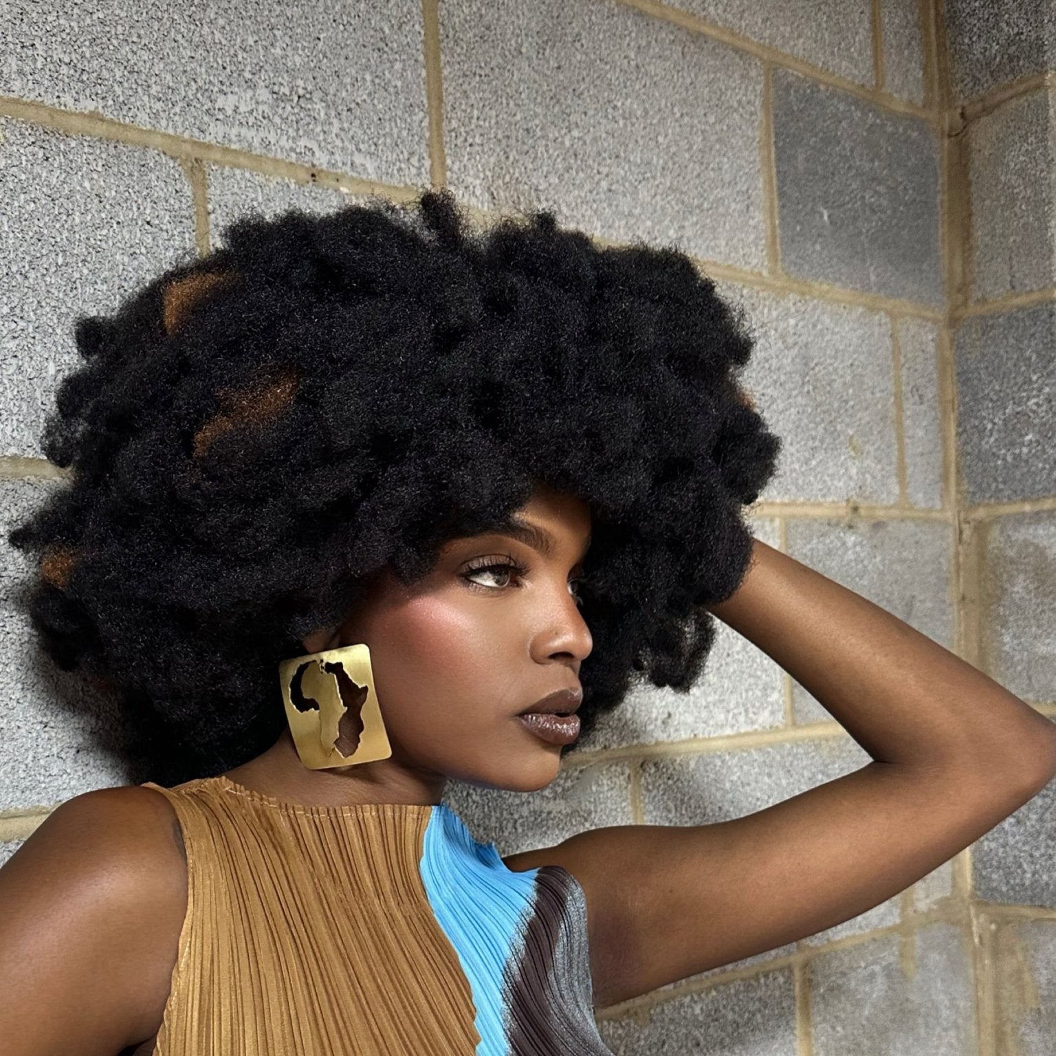 African Map Square Earrings - Trufacebygrace