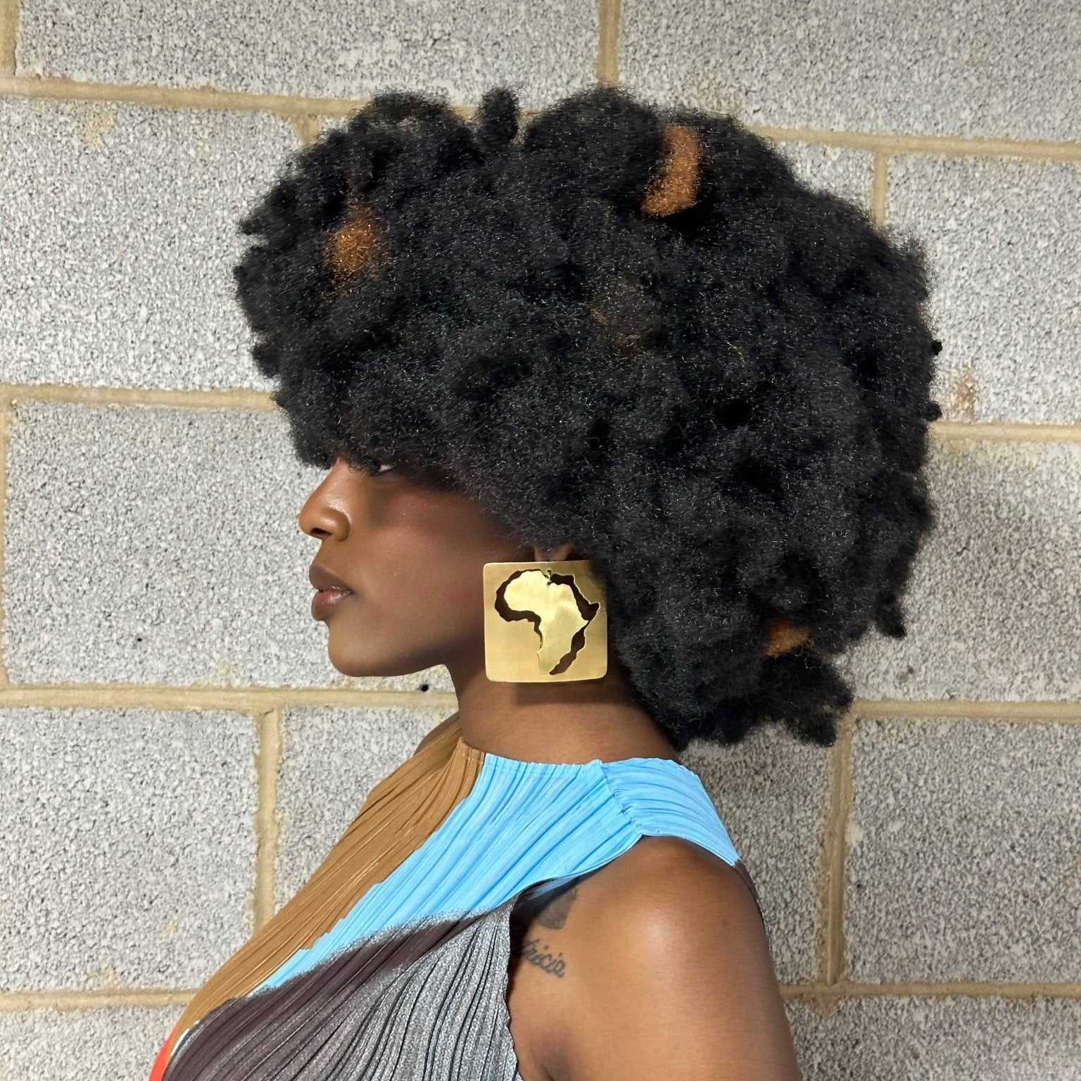 African Map Square Earrings - Trufacebygrace