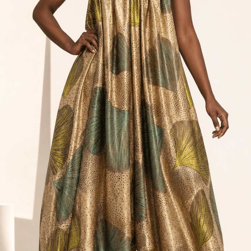 African Print Balloon Jumpsuit - Trufacebygrace