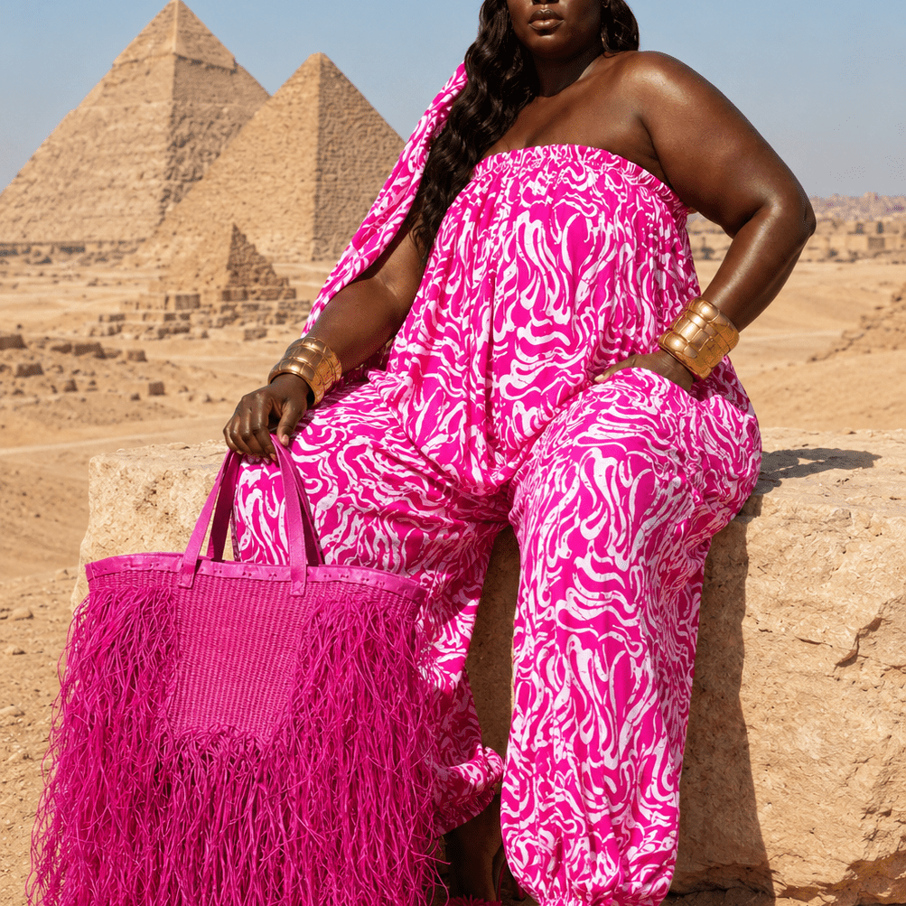 African Print Balloon Jumpsuit - Trufacebygrace
