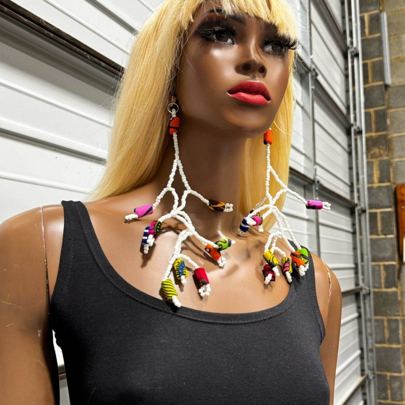 Afrique Elegance Beaded Branch Earrings - Trufacebygrace
