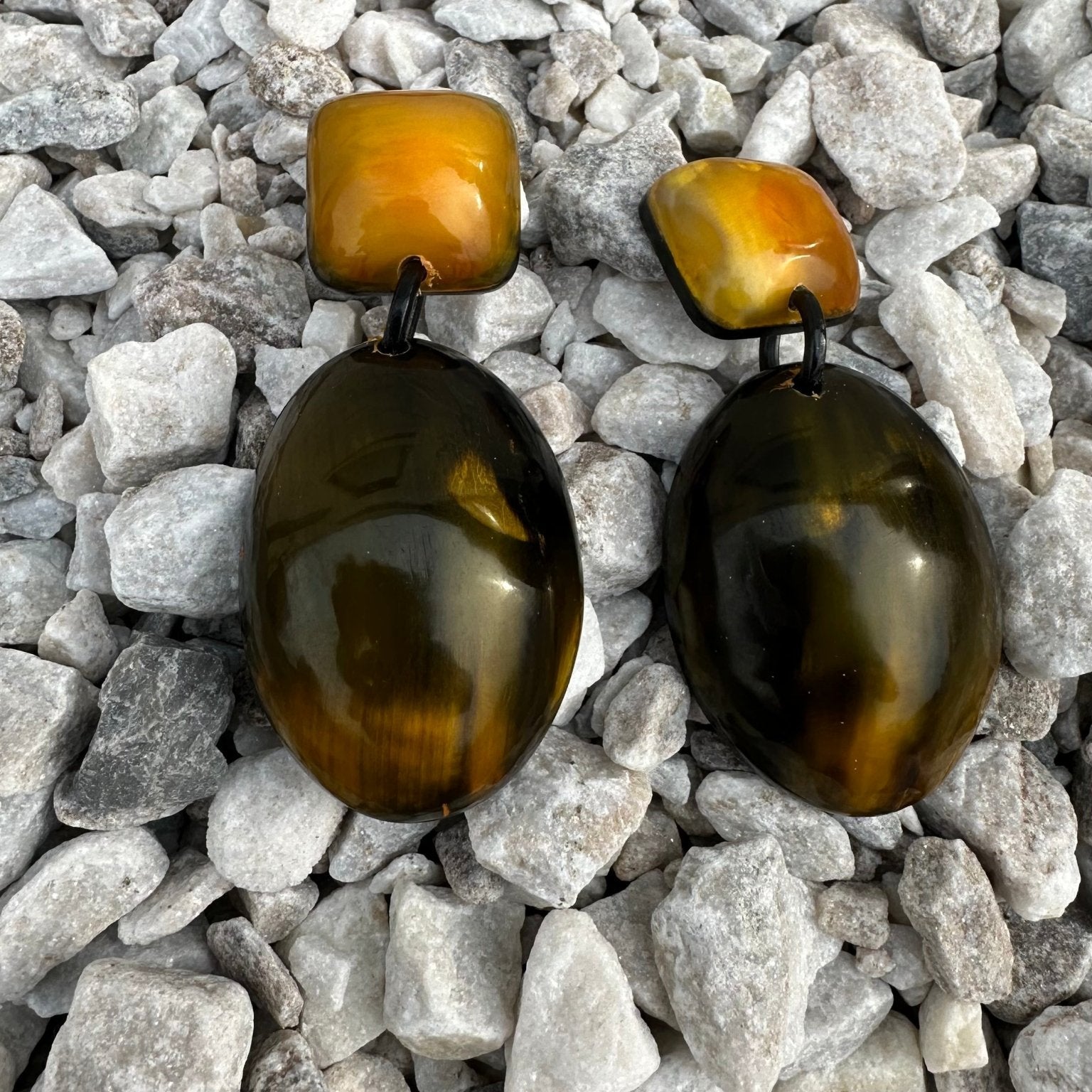 Afro Color Pop Horn Drop Earrings - Trufacebygrace
