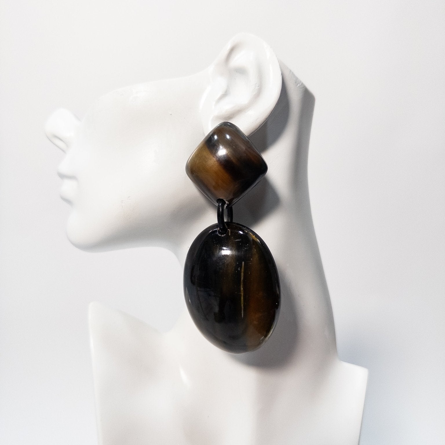 Afro Color Pop Horn Drop Earrings - Trufacebygrace
