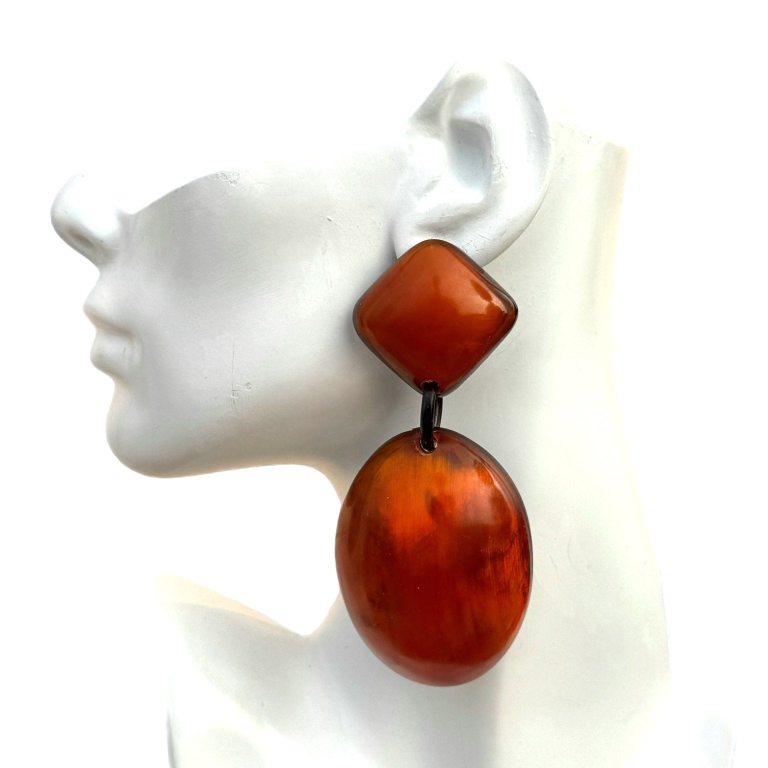 Afro Color Pop Horn Drop Earrings - Trufacebygrace
