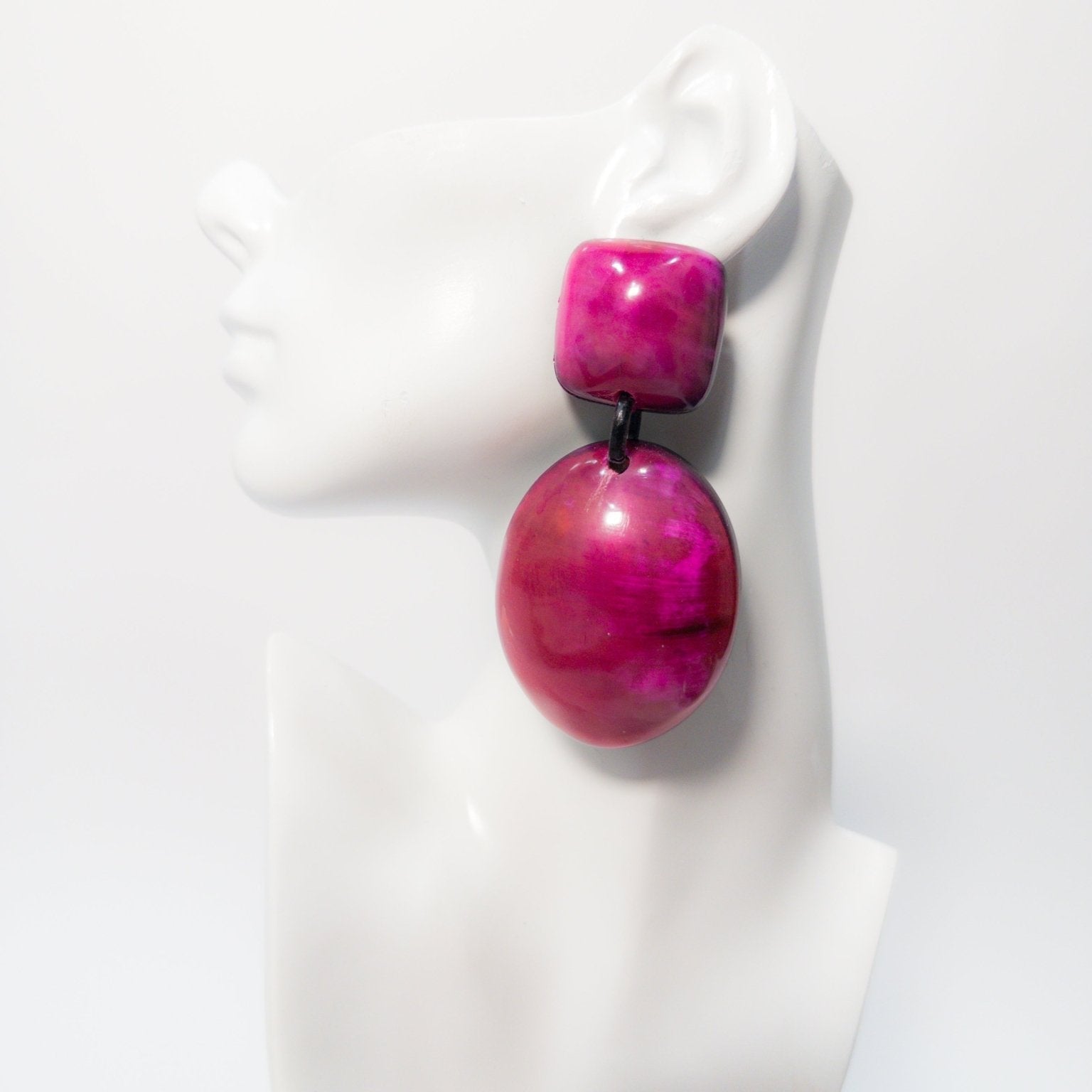 Afro Color Pop Horn Drop Earrings - Trufacebygrace