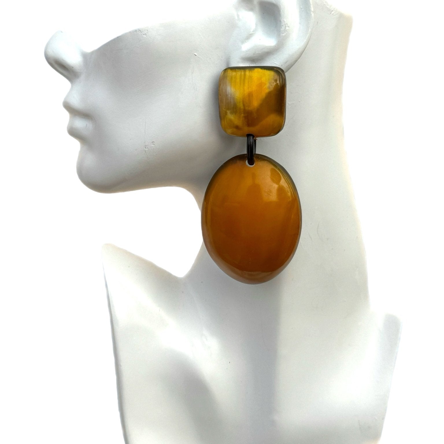 Afro Color Pop Horn Drop Earrings - Trufacebygrace