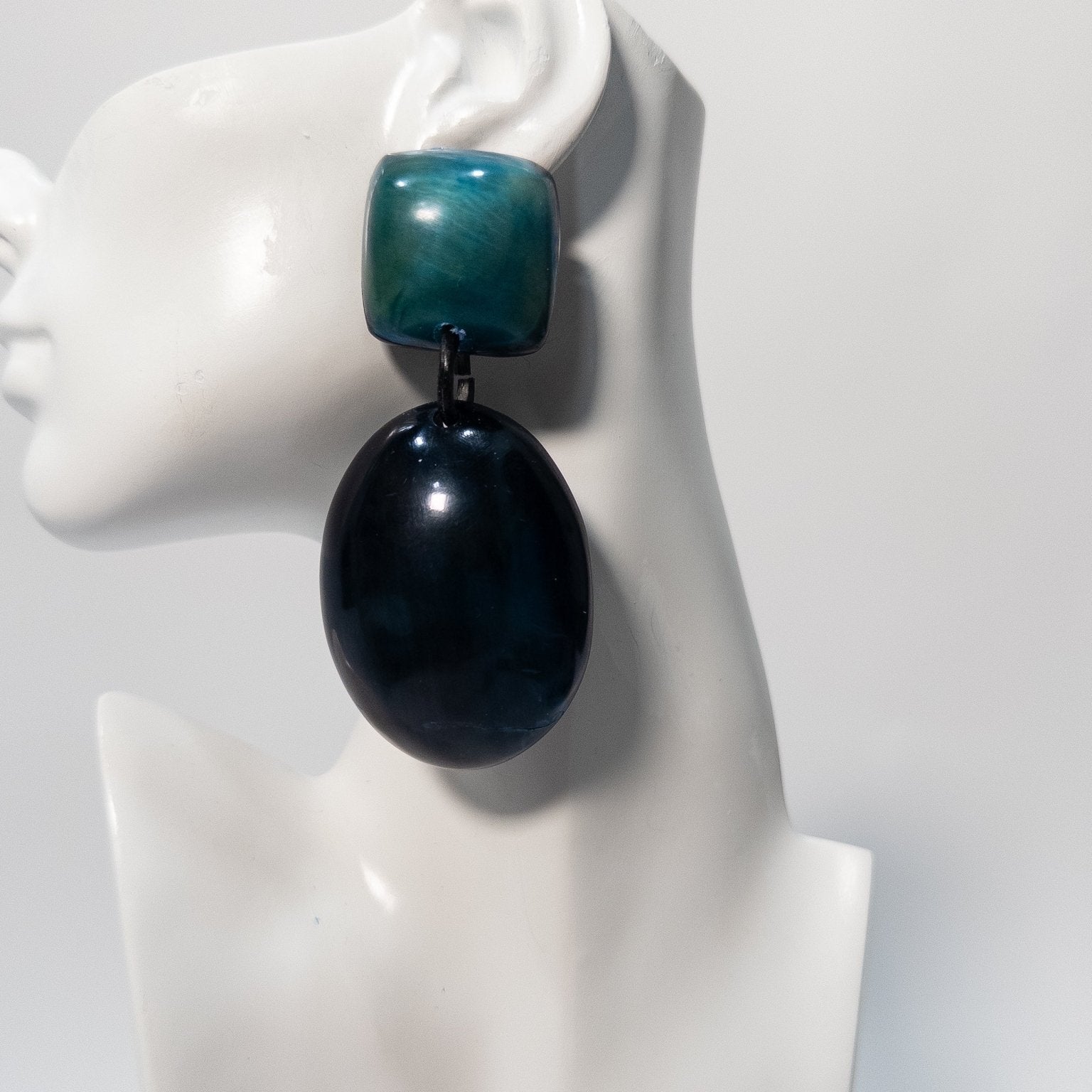 Afro Color Pop Horn Drop Earrings - Trufacebygrace