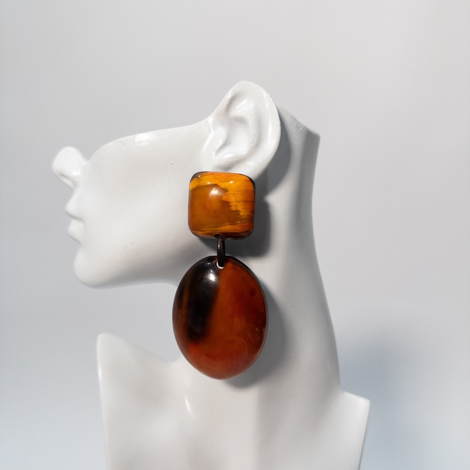 Afro Color Pop Horn Drop Earrings - Trufacebygrace